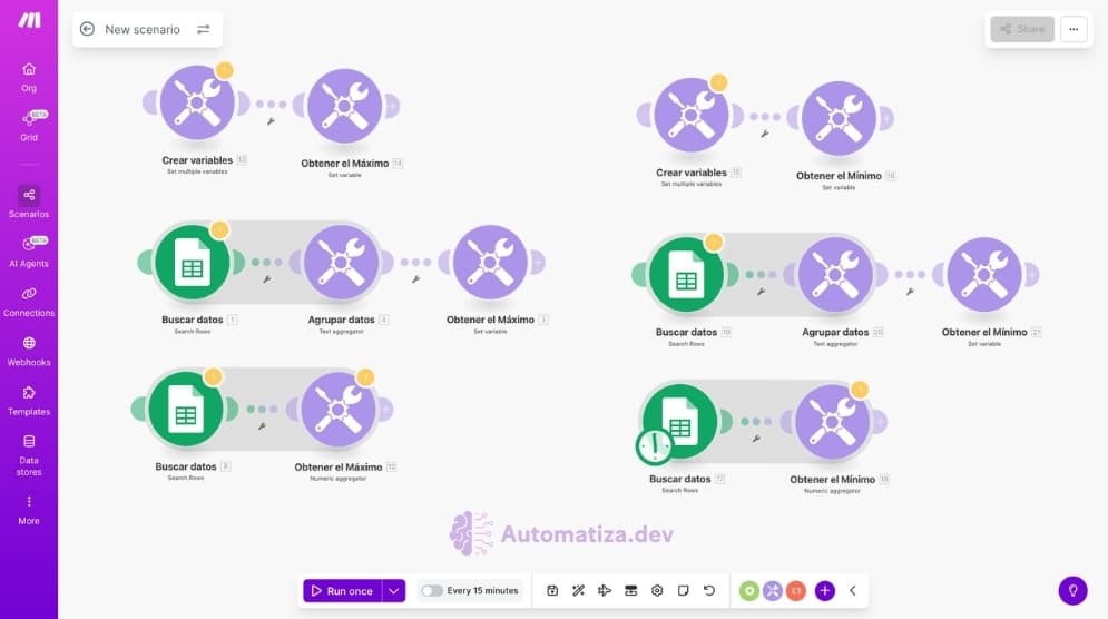 Descubre las Funciones Matemáticas Máx/Mín en Make