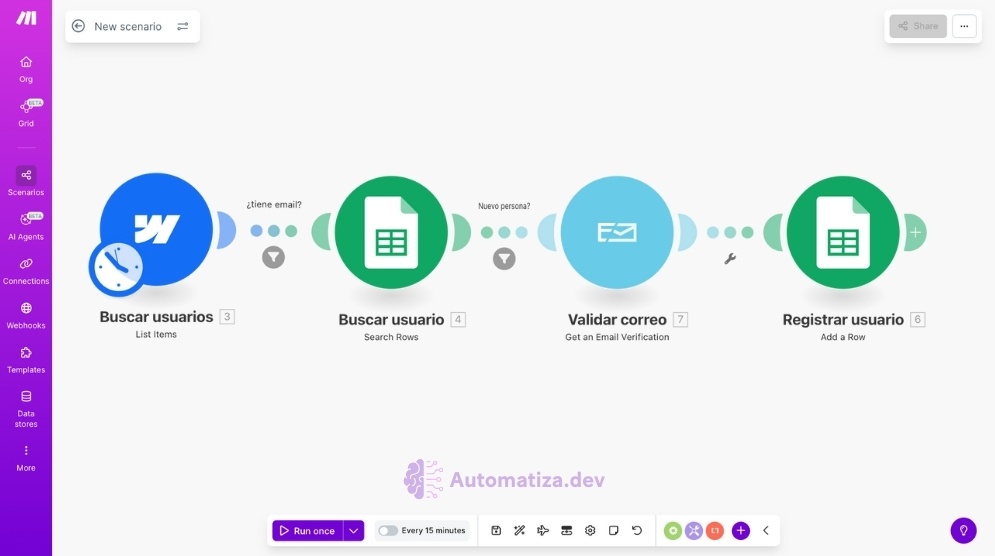 Validar correos de Webflow utilizando Neverbounce