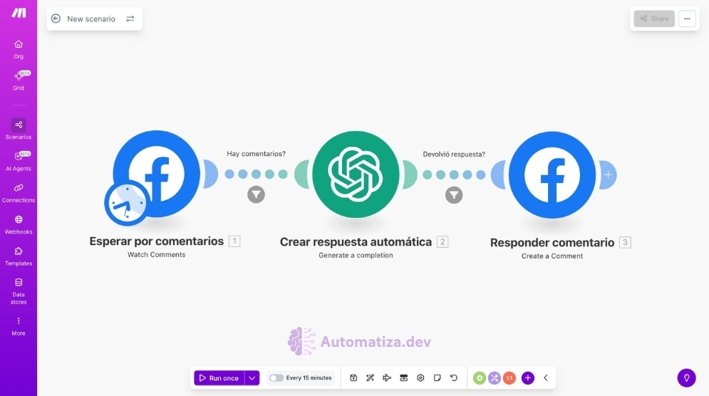 Automatiza tus Respuestas en Facebook con OpenAI