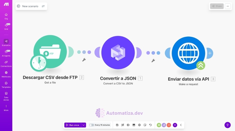 Convertir CSV a JSON y enviarlo por API en pocos pasos