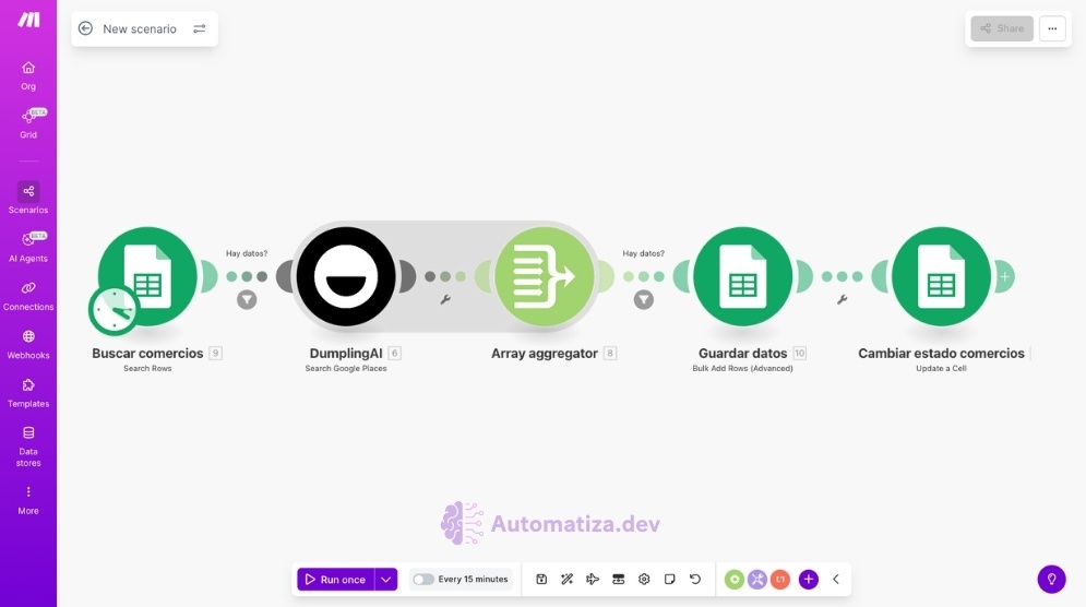 Extrae Datos de Google Places Rápidamente con Dumpling AI

