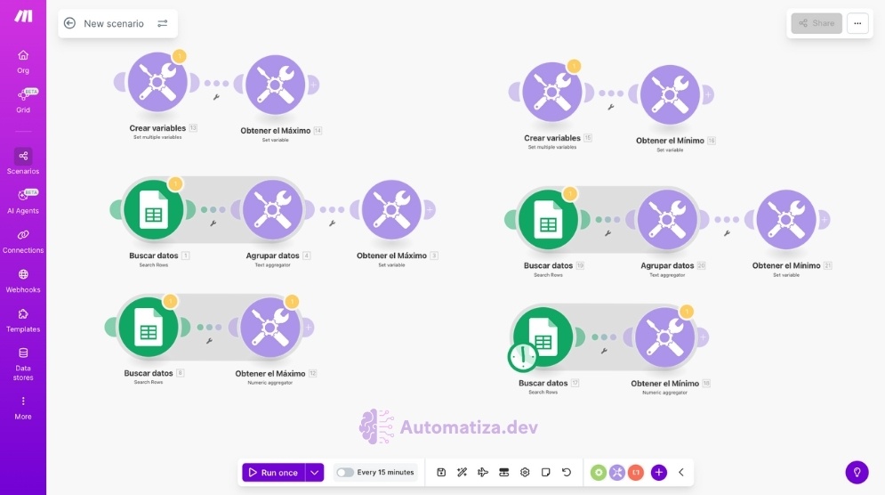 Descubre las Funciones Matemáticas Máx/Mín en Make