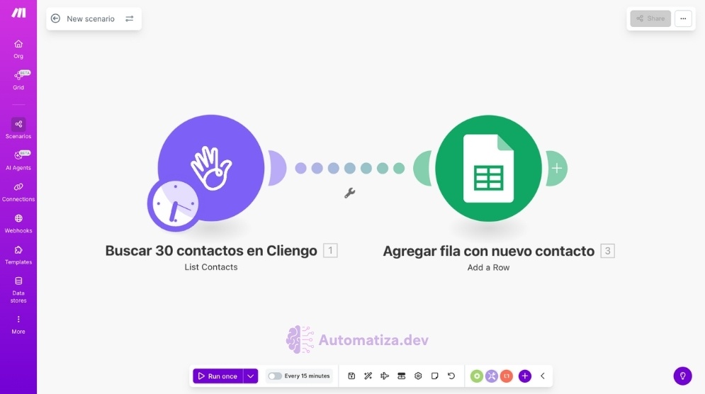 Respaldar Contactos de Cliengo en Google Sheets